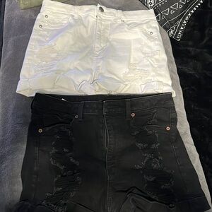 American Eagle high waisted curvy  jean shorts bundle-size 8-used